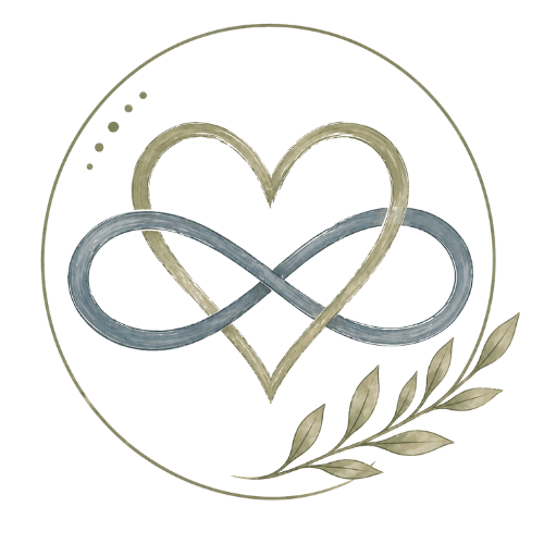 heart and infinity symbol representing lasting love and connection